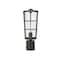 Z-Lite Helix 1 Light Outdoor Post Mount Fixture, Black And Clear Seedy 591PHM-BK - alternate 2